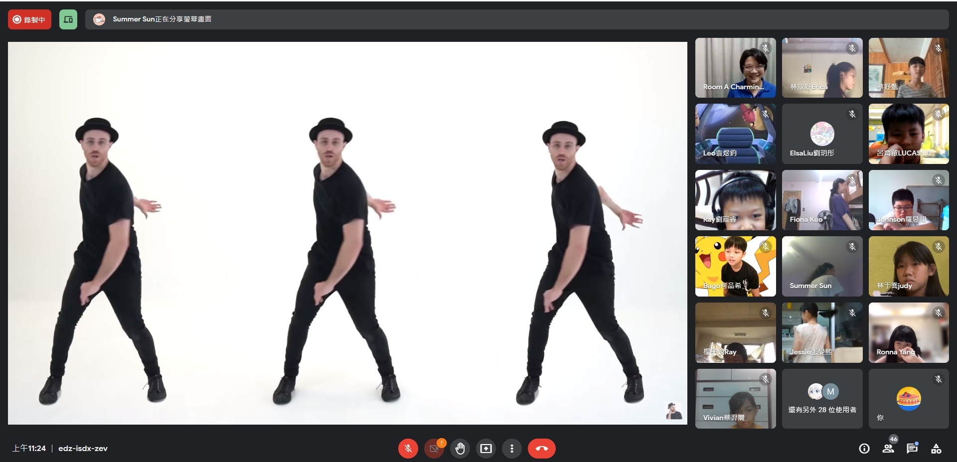 下課前活動一下筋骨吧