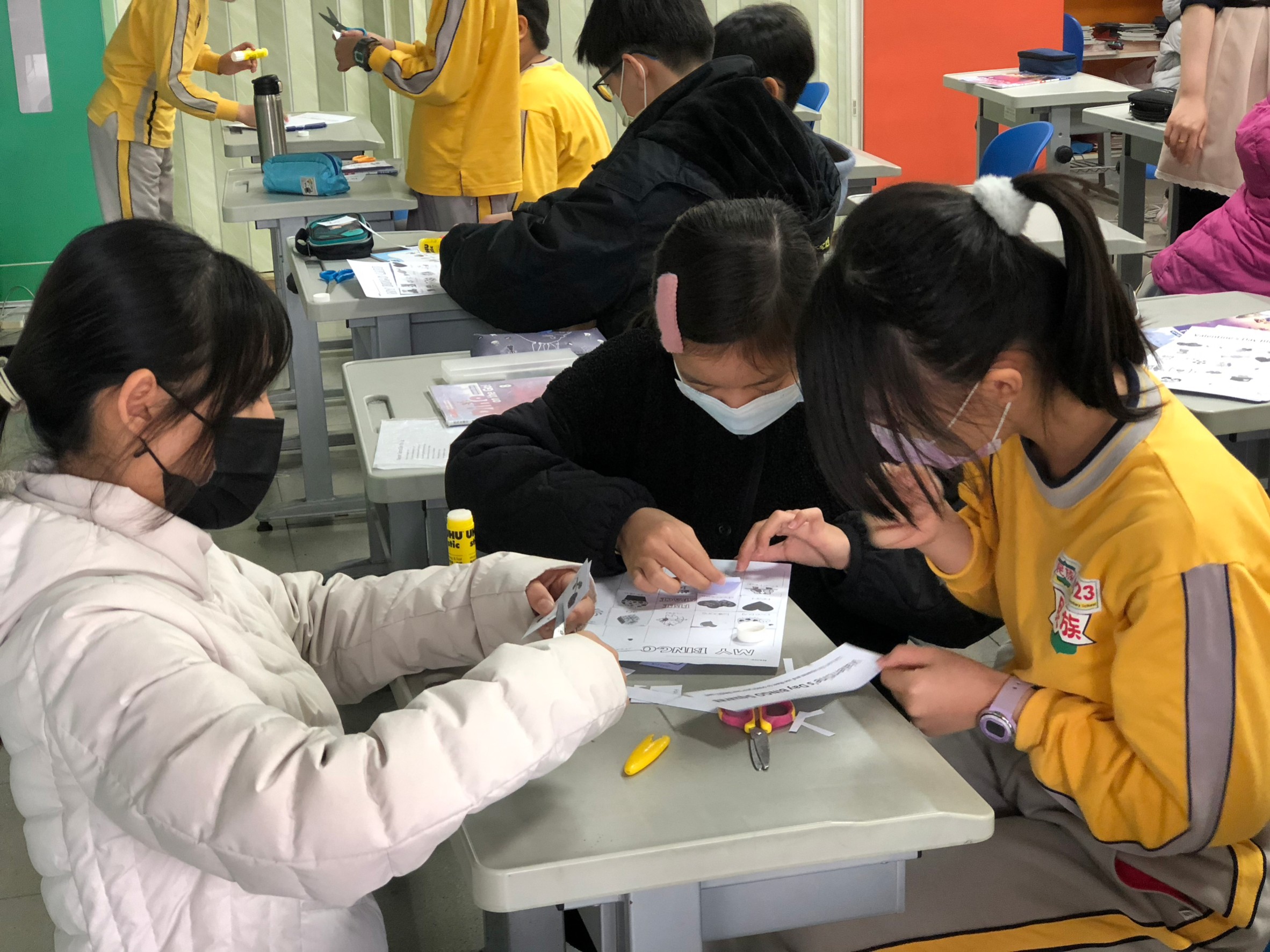 學生製作自己的Bingo卡