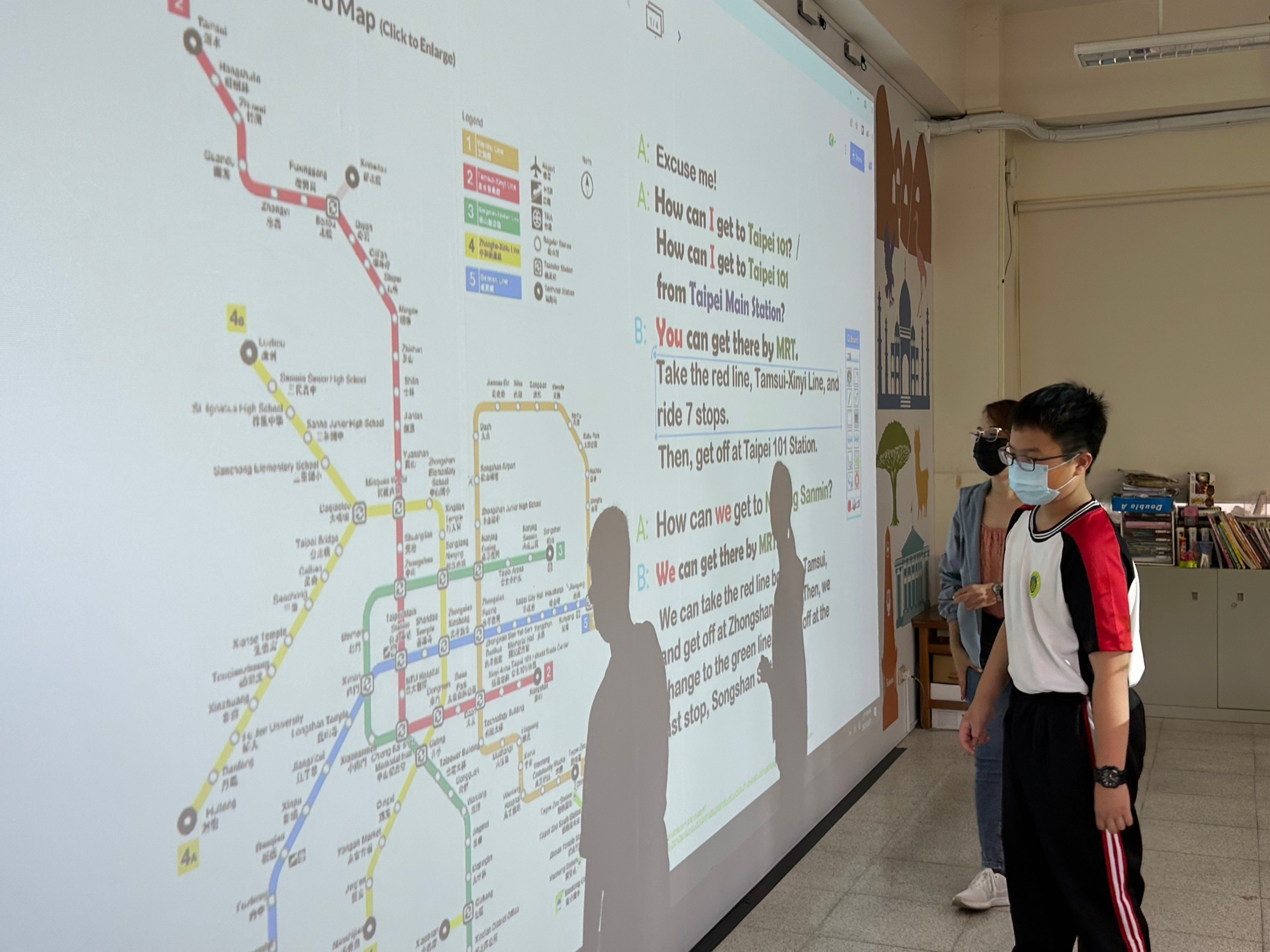 Read the MRT map to point out the station