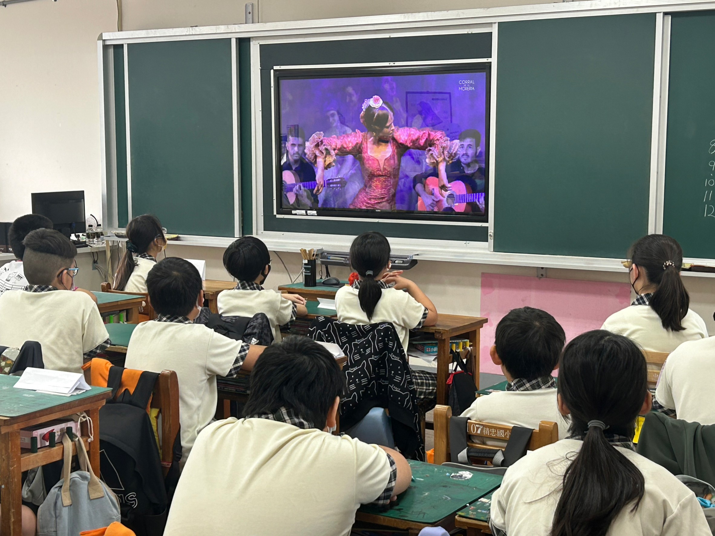 students watched a Flamenco video