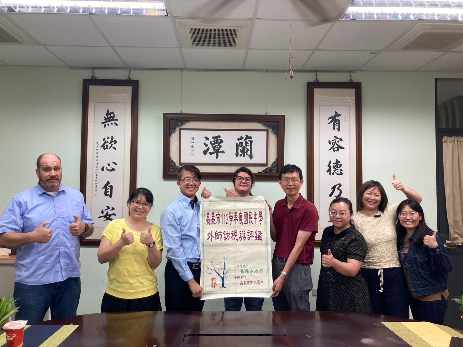 蘭潭國中訪視大合照