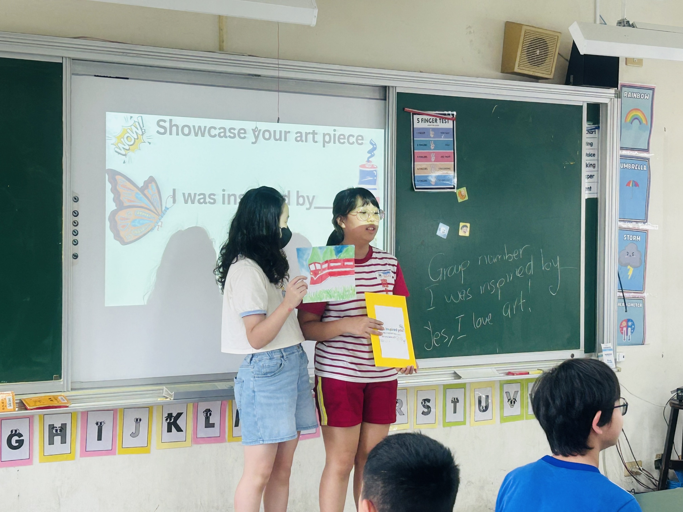 Students present it on stage