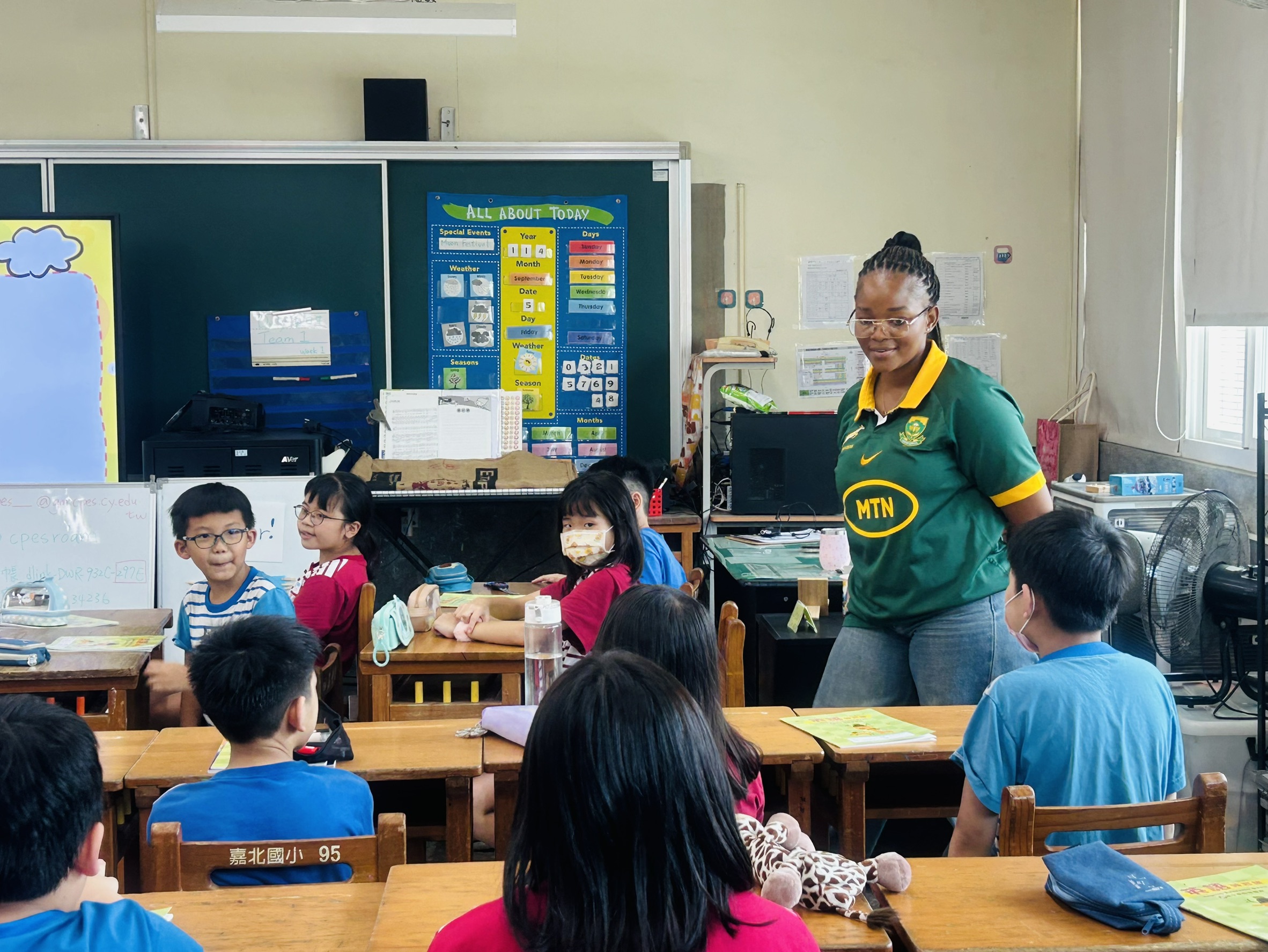 Students answer the teacher's question