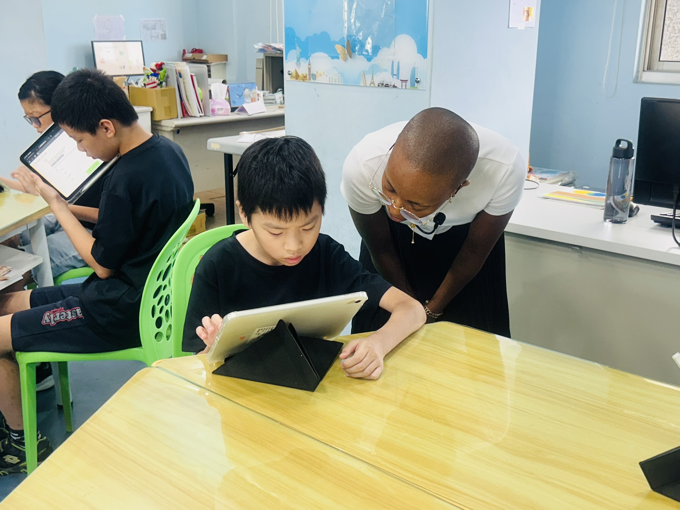 The teacher guided the student
