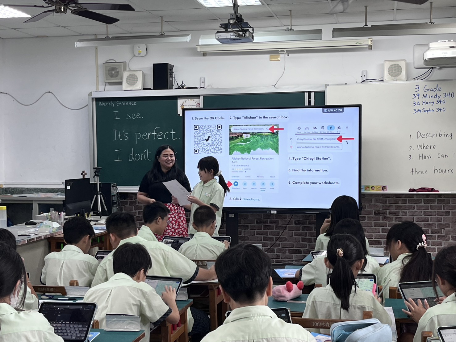 Sharing with classmates
