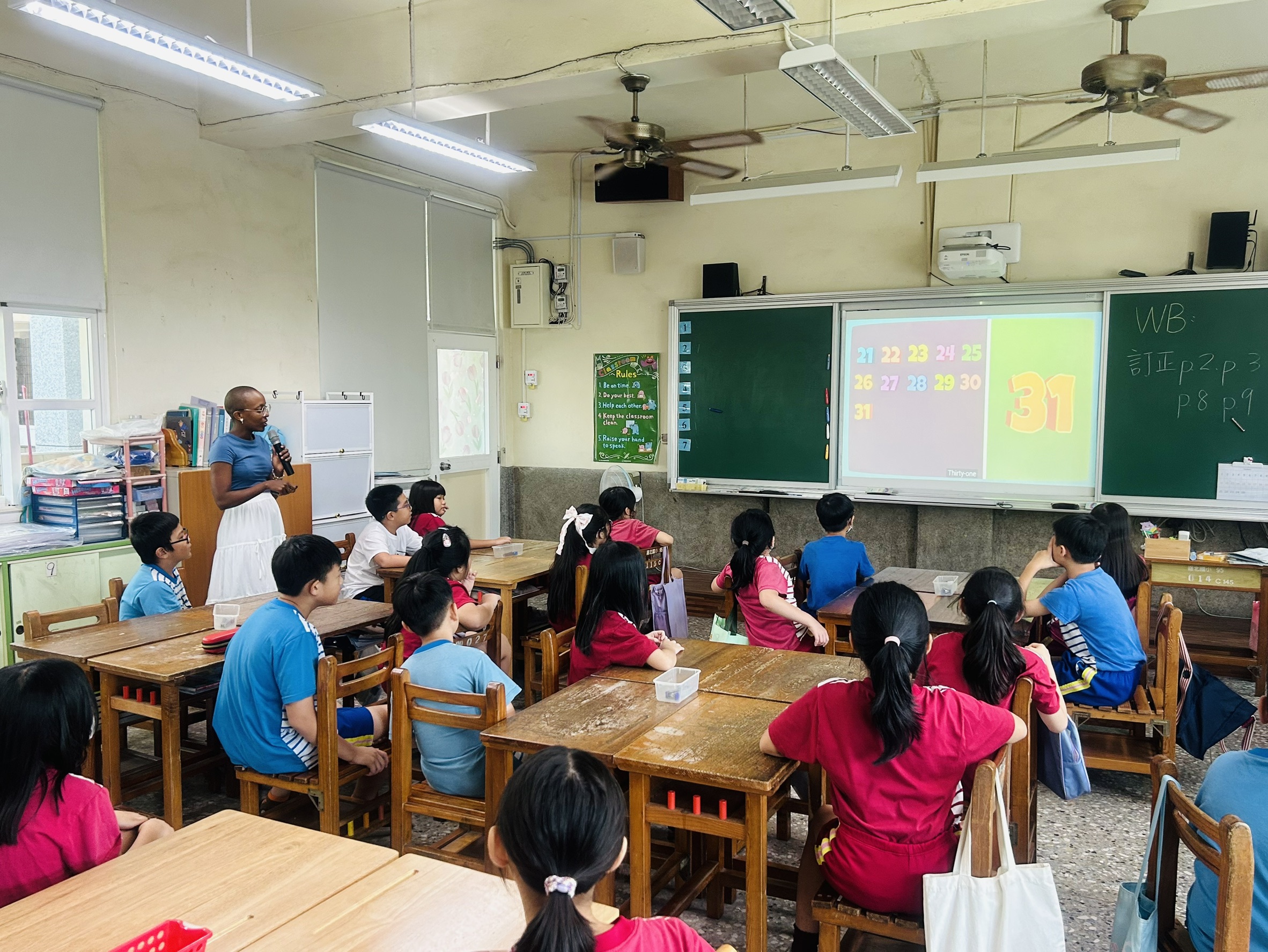 students practiced numbers 1 to 100