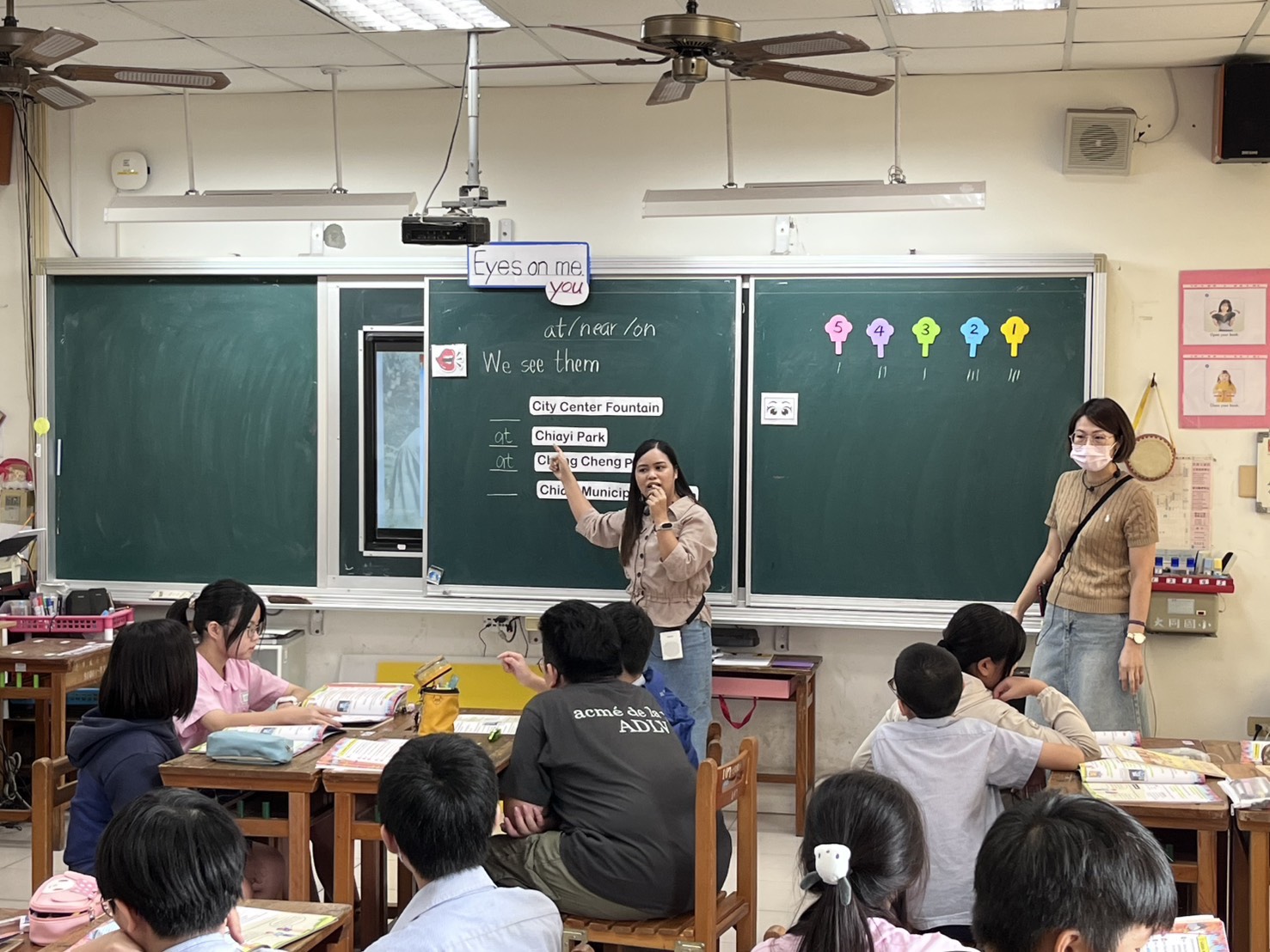 Practicing prepositions