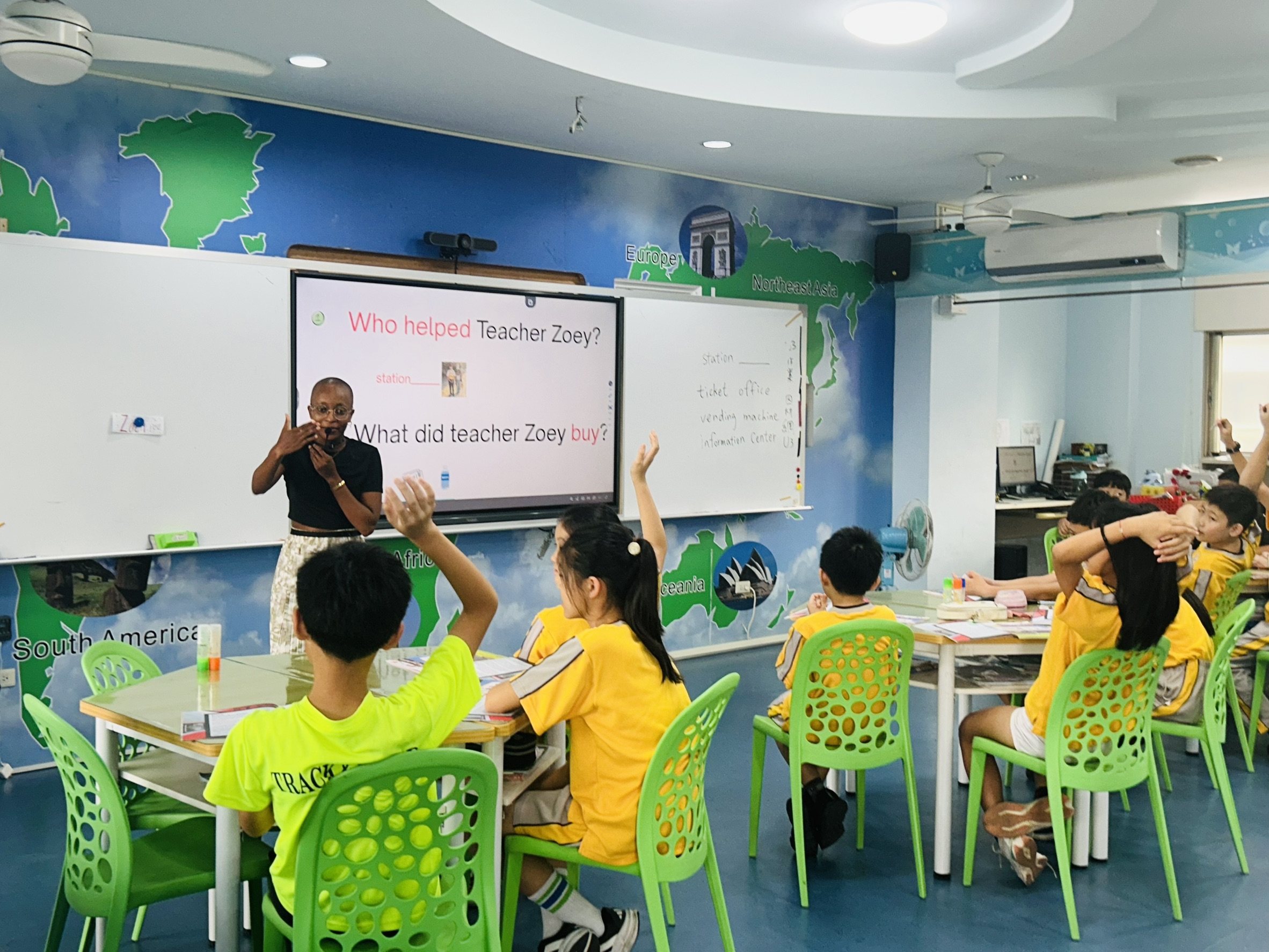 teacher asked students questions