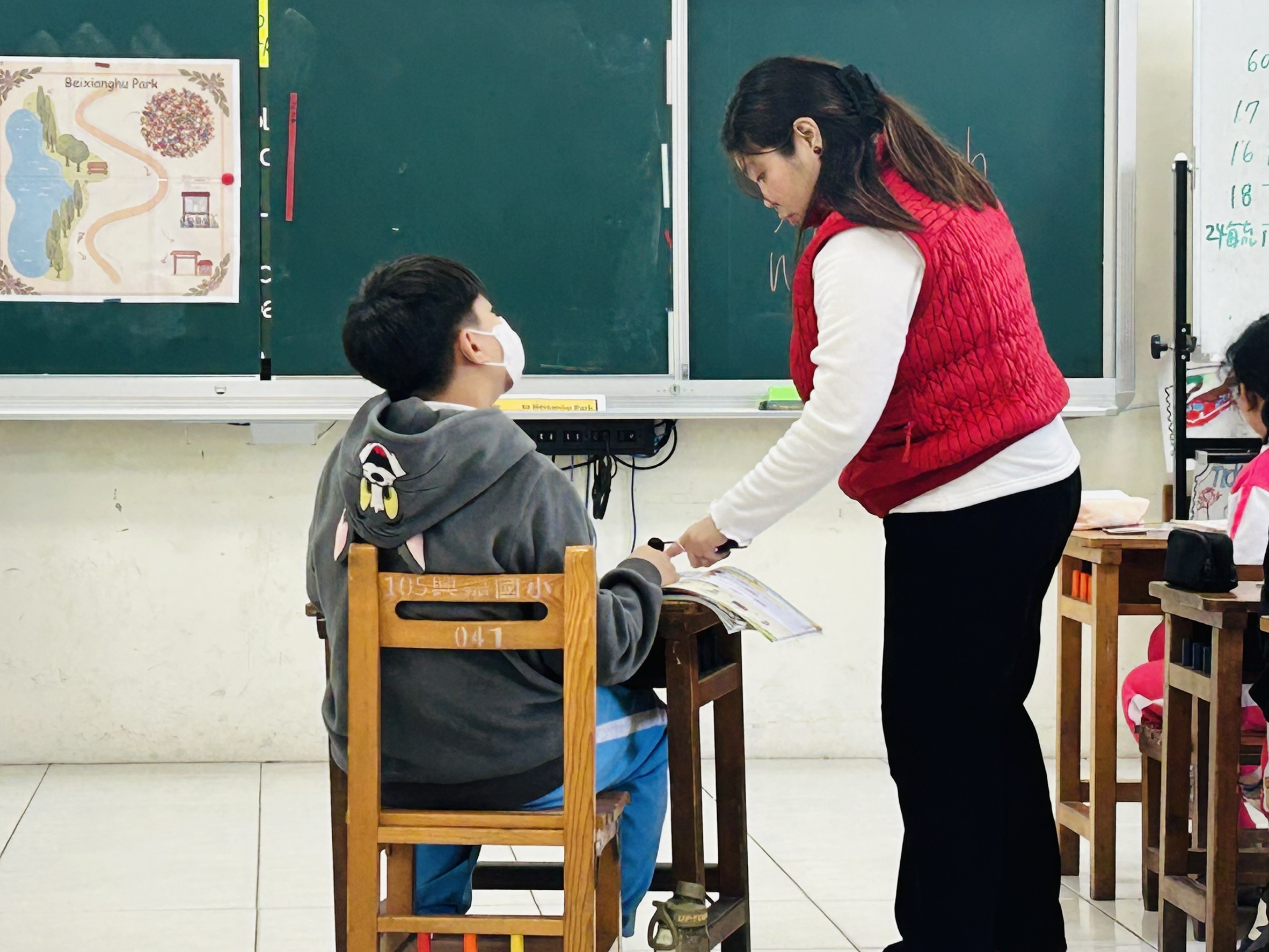 The teacher guide students