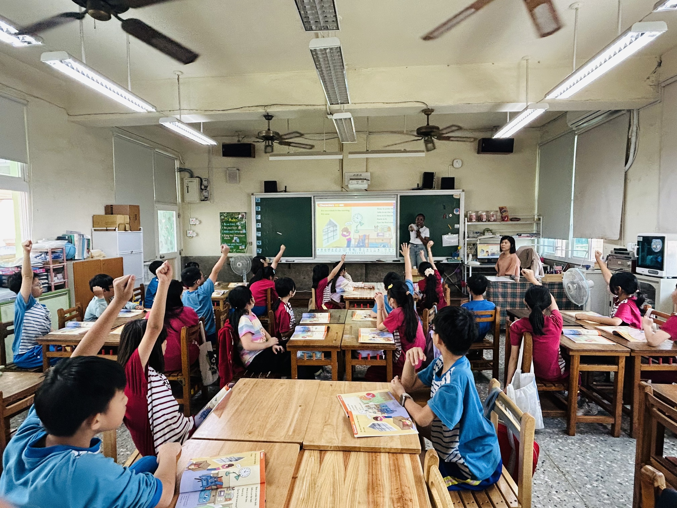 Students answer questions