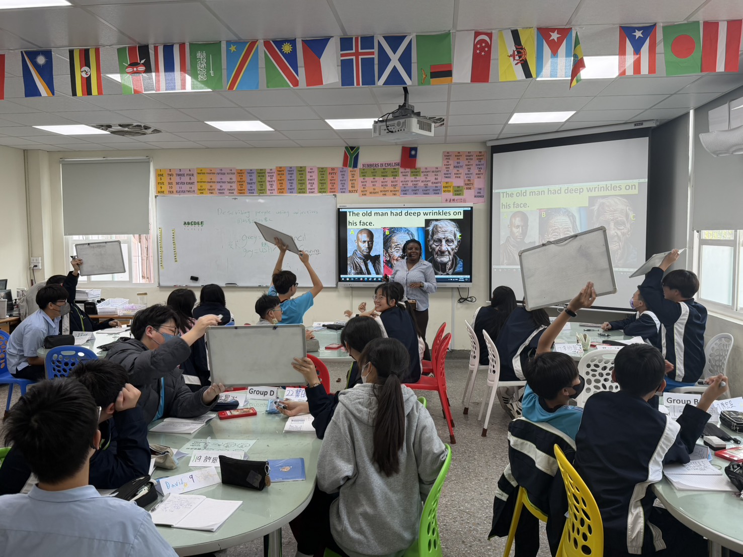 Raise the whiteboard to answer2