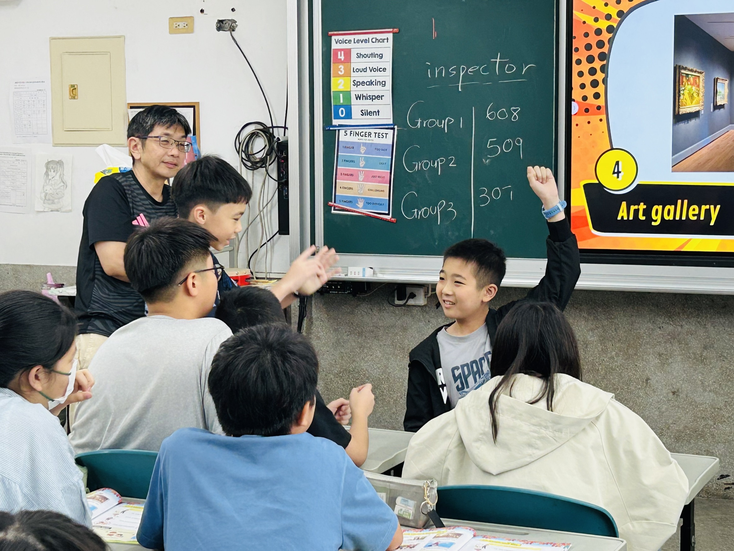 Students answer the question