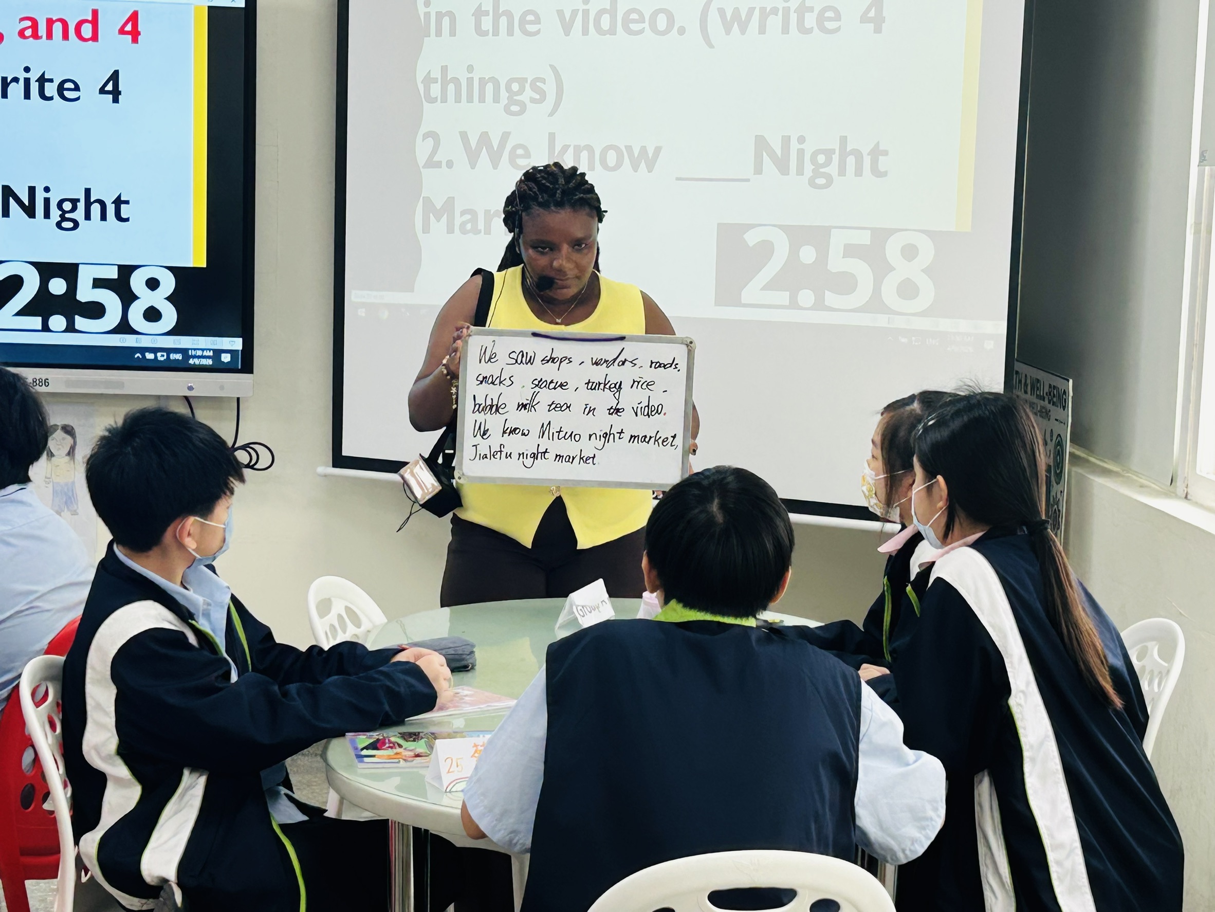 students read their answers together