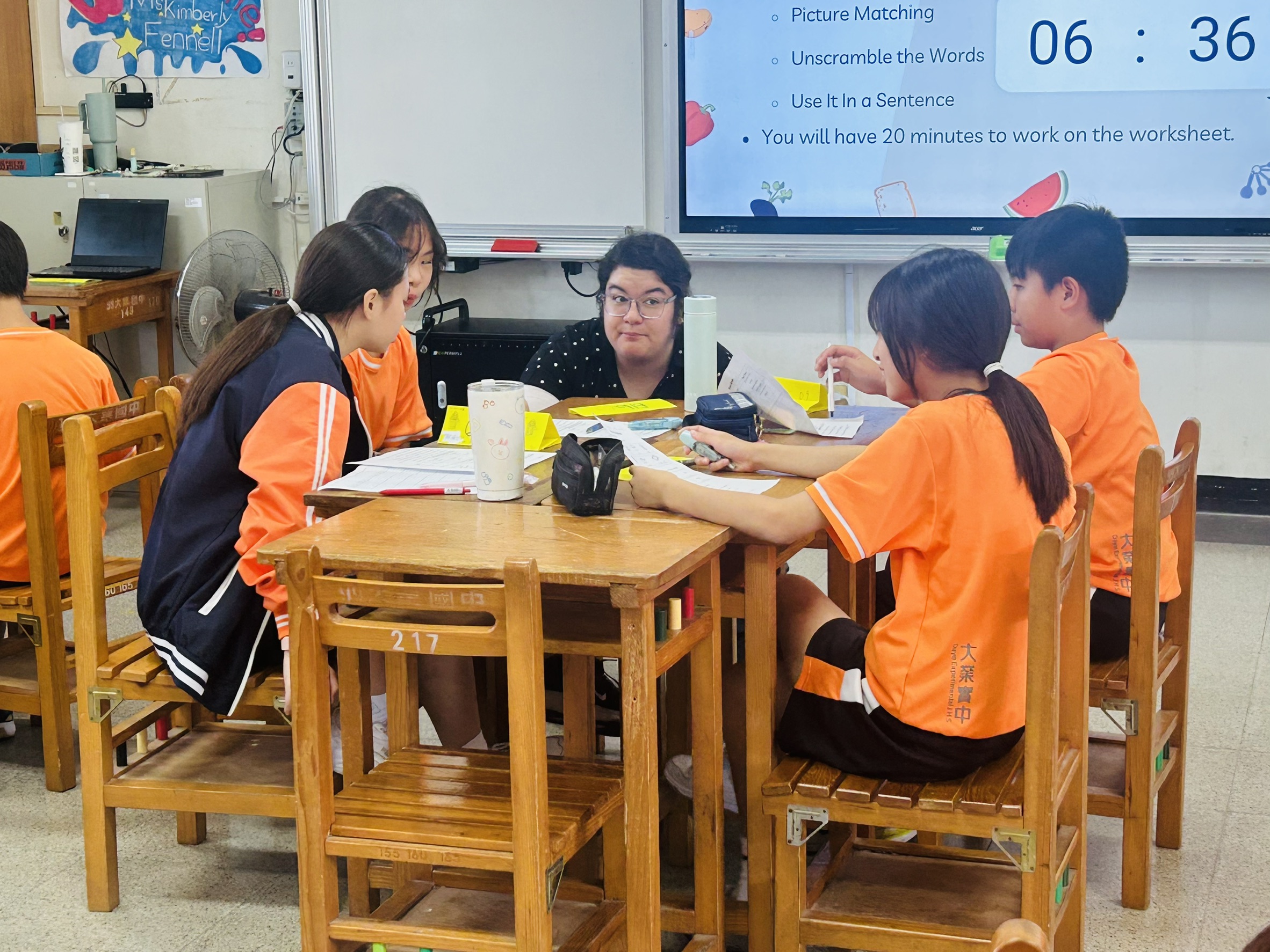 The teacher guides students